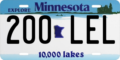 MN license plate 200LEL