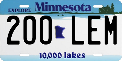 MN license plate 200LEM