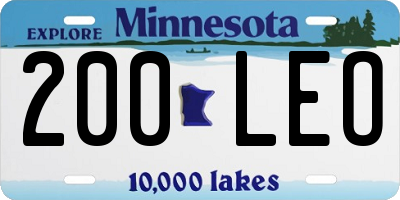 MN license plate 200LEO