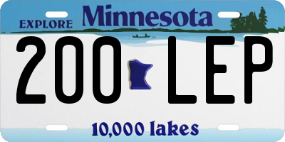 MN license plate 200LEP