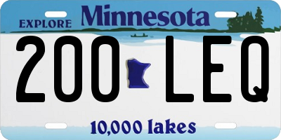 MN license plate 200LEQ