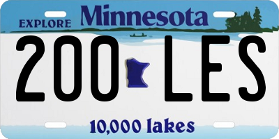 MN license plate 200LES