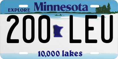 MN license plate 200LEU