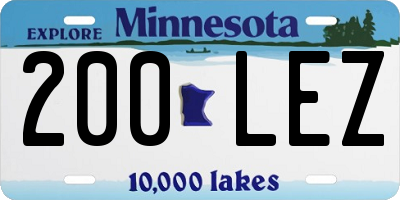 MN license plate 200LEZ