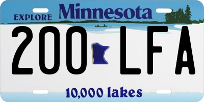 MN license plate 200LFA