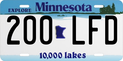 MN license plate 200LFD