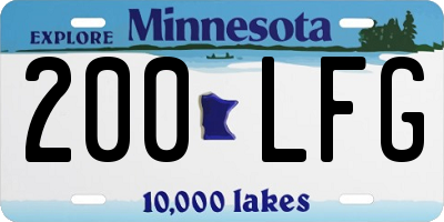 MN license plate 200LFG