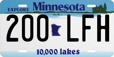 MN license plate 200LFH