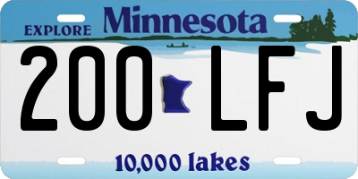 MN license plate 200LFJ