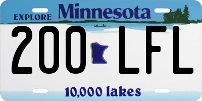 MN license plate 200LFL