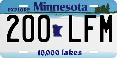 MN license plate 200LFM