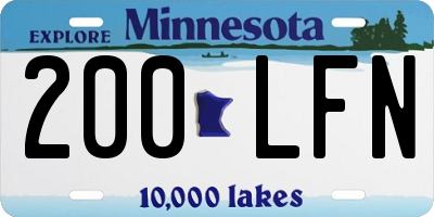 MN license plate 200LFN