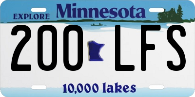MN license plate 200LFS