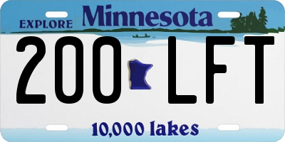 MN license plate 200LFT
