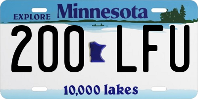 MN license plate 200LFU