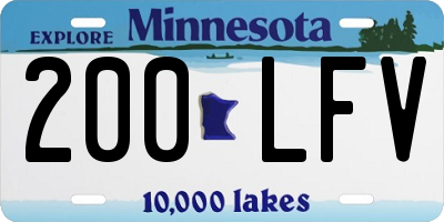 MN license plate 200LFV