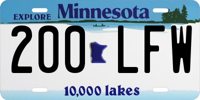 MN license plate 200LFW