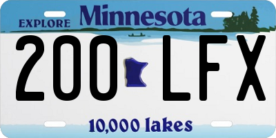 MN license plate 200LFX