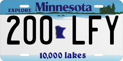 MN license plate 200LFY