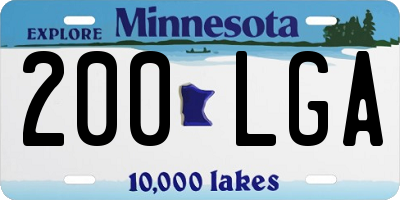 MN license plate 200LGA