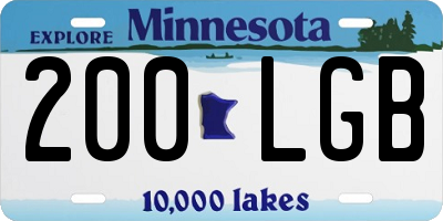 MN license plate 200LGB