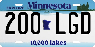 MN license plate 200LGD