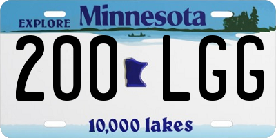 MN license plate 200LGG