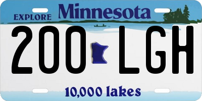 MN license plate 200LGH