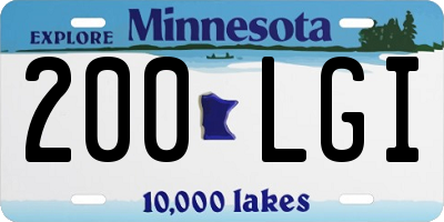 MN license plate 200LGI