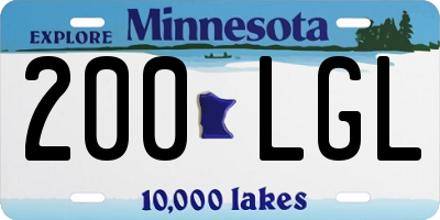 MN license plate 200LGL