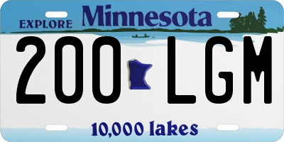 MN license plate 200LGM