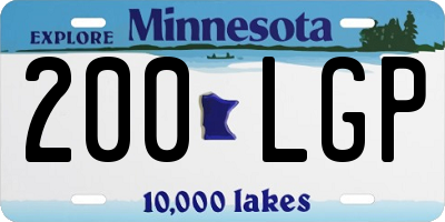 MN license plate 200LGP