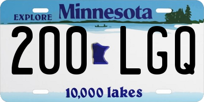 MN license plate 200LGQ