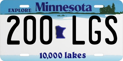 MN license plate 200LGS