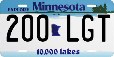 MN license plate 200LGT