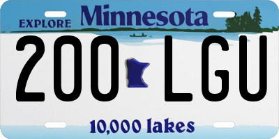 MN license plate 200LGU