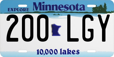 MN license plate 200LGY