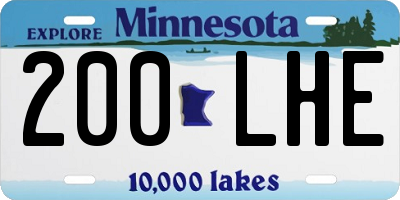 MN license plate 200LHE
