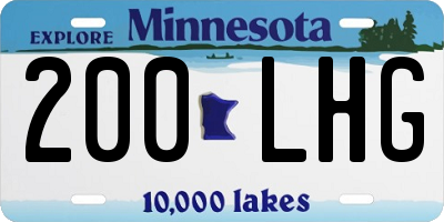 MN license plate 200LHG