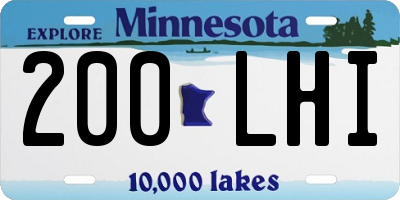 MN license plate 200LHI