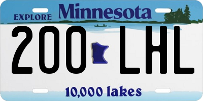 MN license plate 200LHL