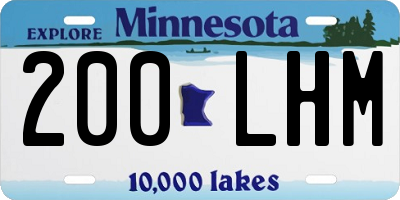 MN license plate 200LHM