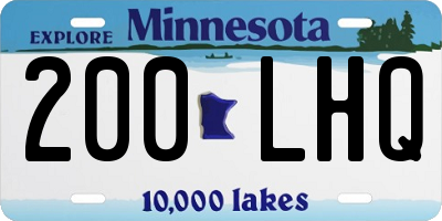 MN license plate 200LHQ