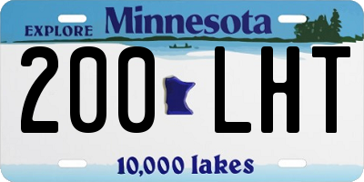 MN license plate 200LHT