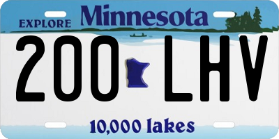 MN license plate 200LHV