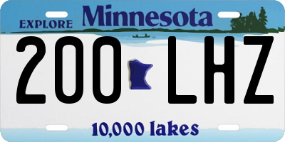 MN license plate 200LHZ