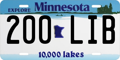 MN license plate 200LIB