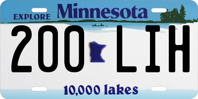 MN license plate 200LIH