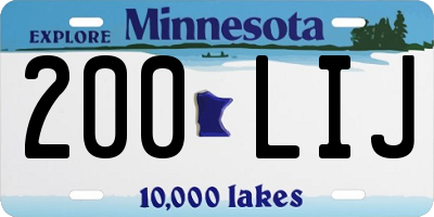 MN license plate 200LIJ