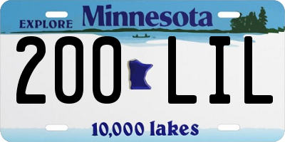 MN license plate 200LIL